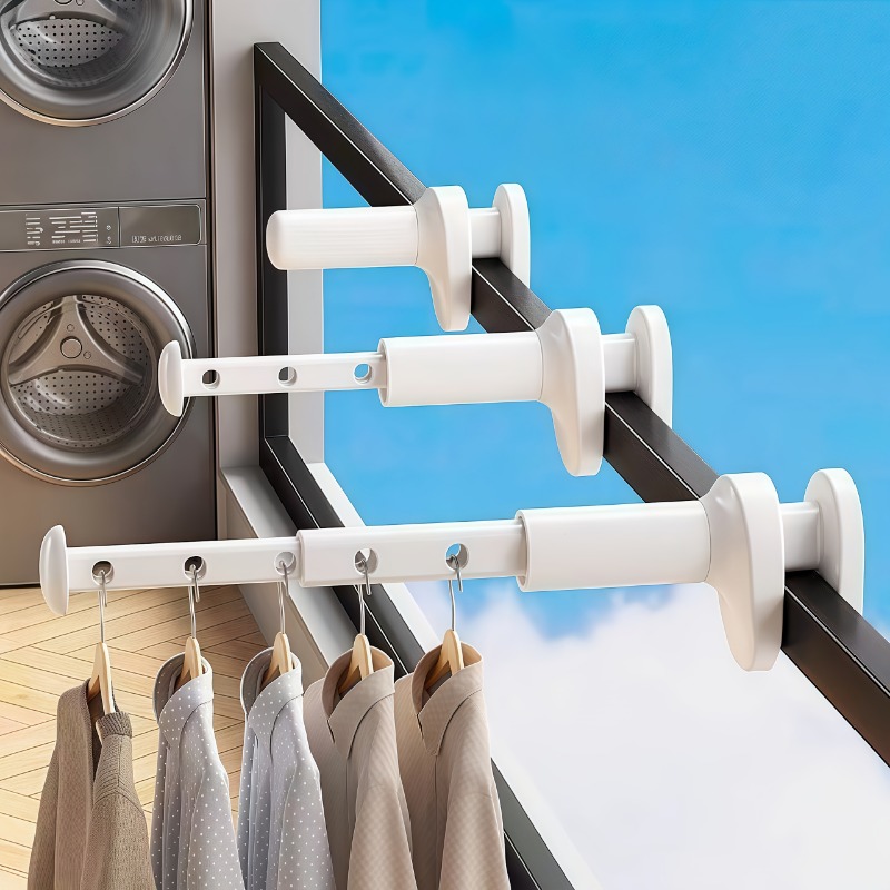 Fishing Rod Telescopic - Non Perforated Telescopic Clothes Hanger for