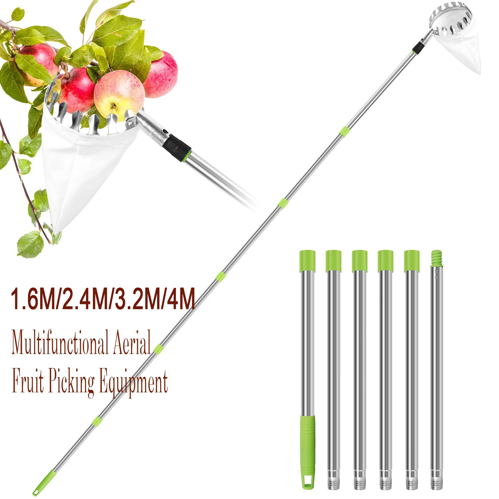 Fishing Rod Telescopic - Stainless Steel Splicing Rod Fruit Picker
