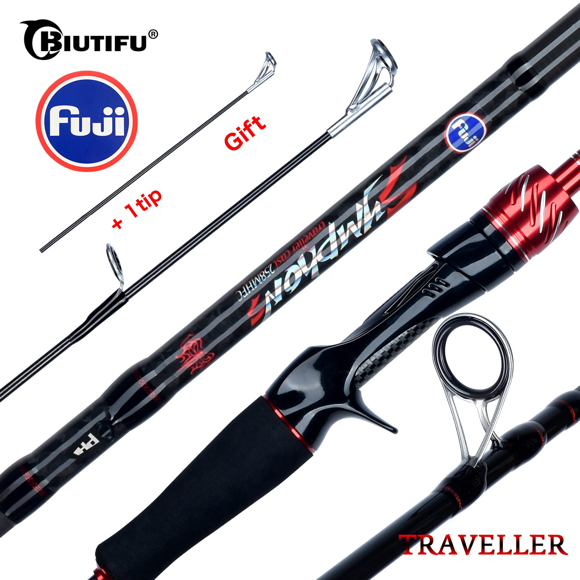 BIUTIFU Traveller Spinning Cas - đánh giá và giá Fishing Rod Ice