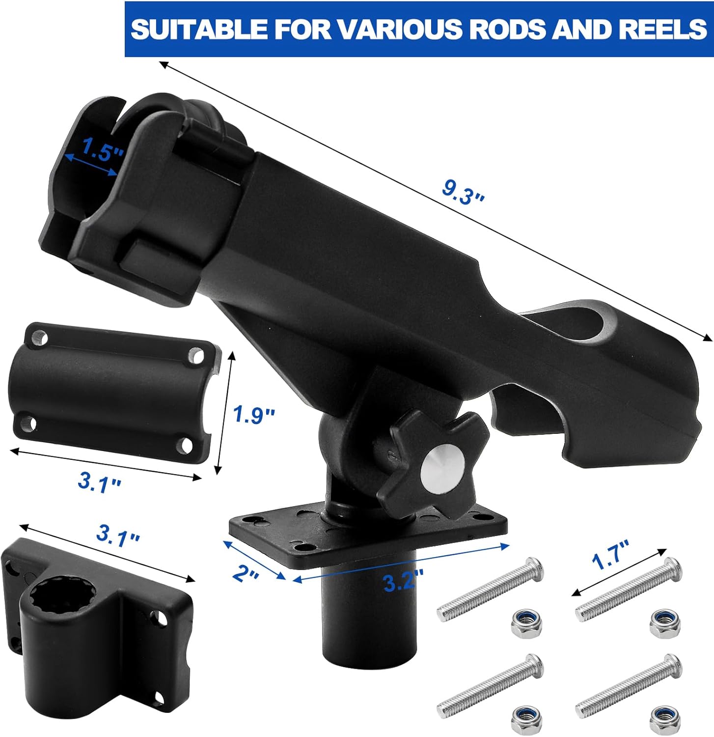 2 Pack Fishing Rod Holder with - đánh giá và giá Fishing Rod Boat