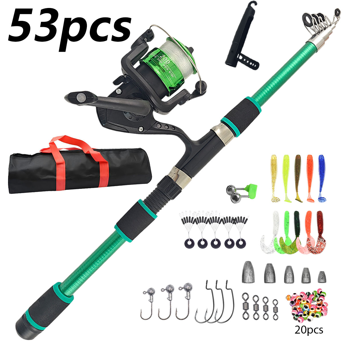 Portable Telescopic Fishing Ro - đánh giá và giá Fishing Rod Combo