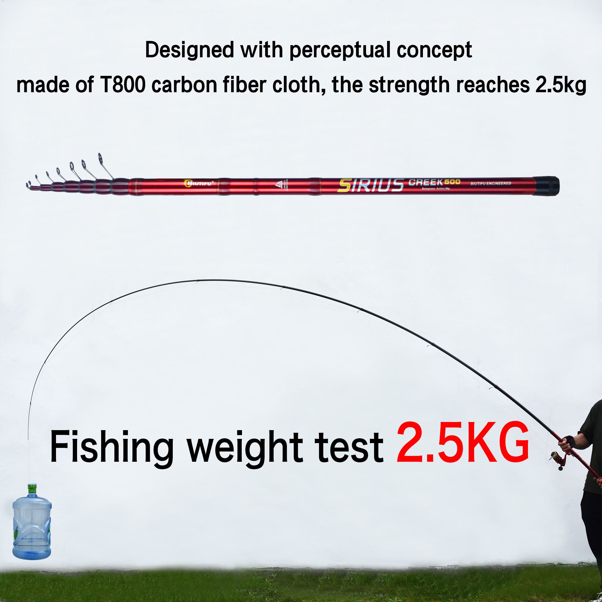 BIUTIFU Telescopic Bolognese F - đánh giá và giá Fishing Rod Surf
