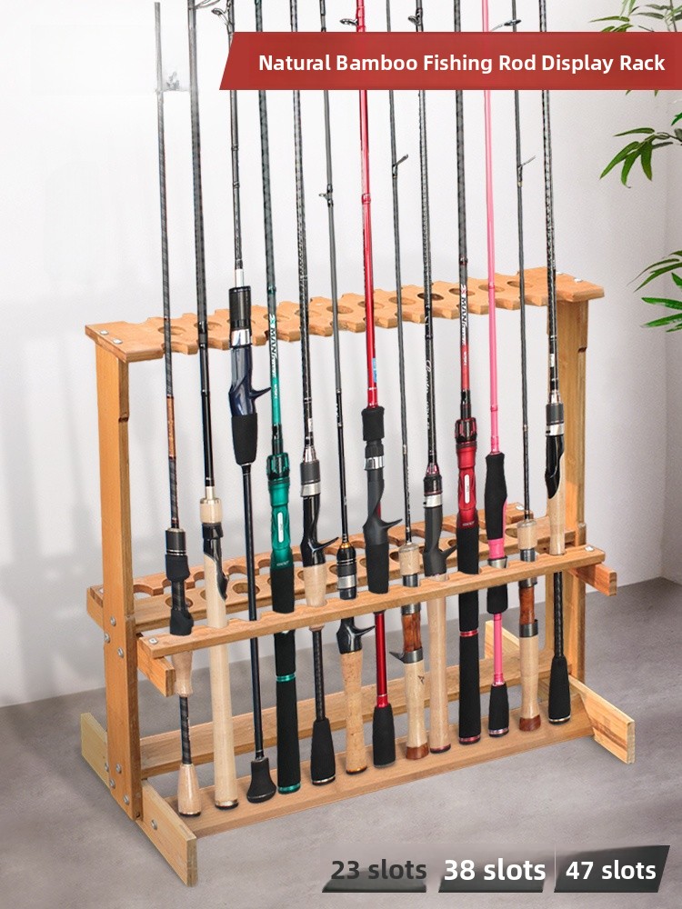 Real Wood Bamboo Multi-Functio - đánh giá và giá Fishing Rod Rack