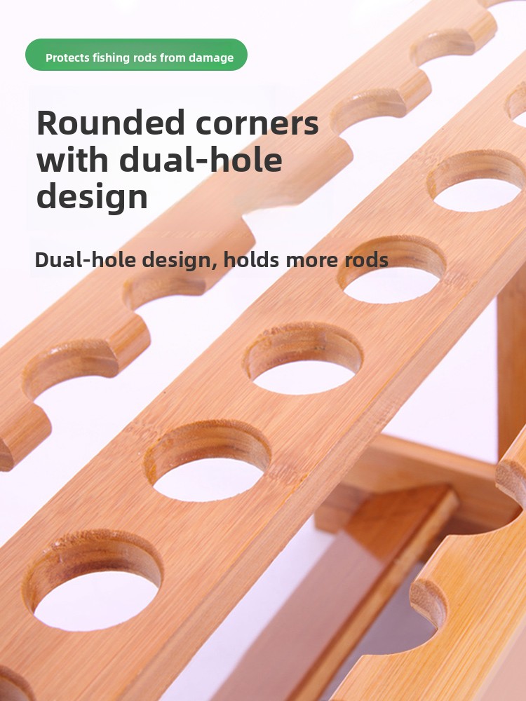 Real Wood Bamboo Multi-Functio - đánh giá và giá Fishing Rod Rack