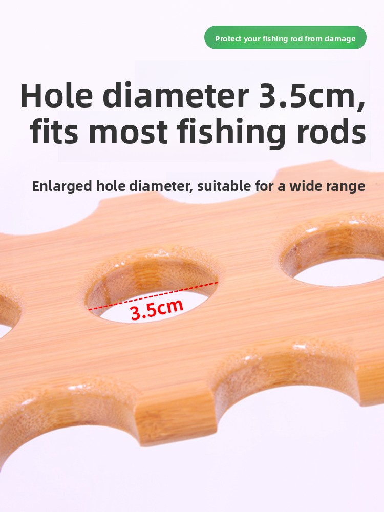 Real Wood Bamboo Multi-Functio - đánh giá và giá Fishing Rod Rack