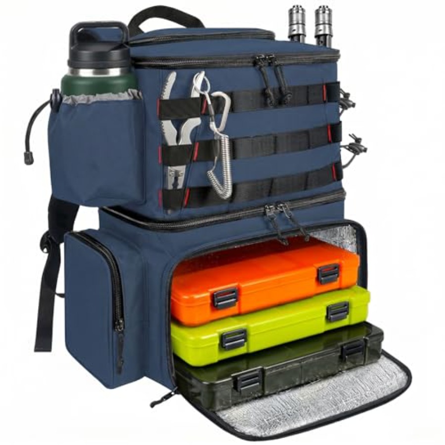 Fishing Backpack, Water Resist - đánh giá và giá Fishing Rod Holder