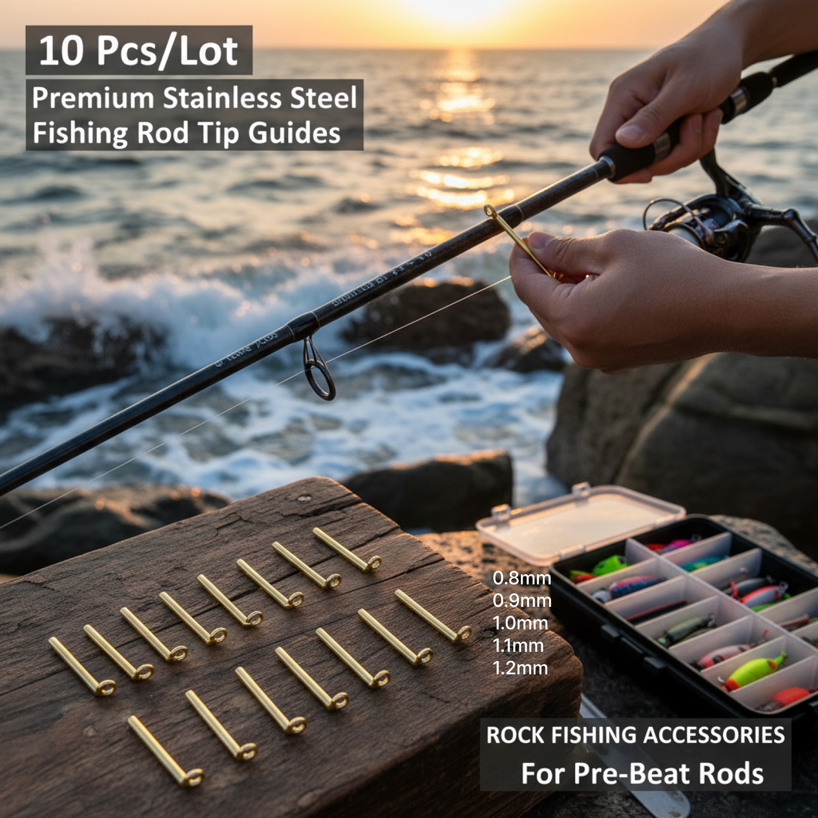 10pcs Fishing Rod Guides Tip T - đánh giá và giá Fishing Rod Tip Replacement