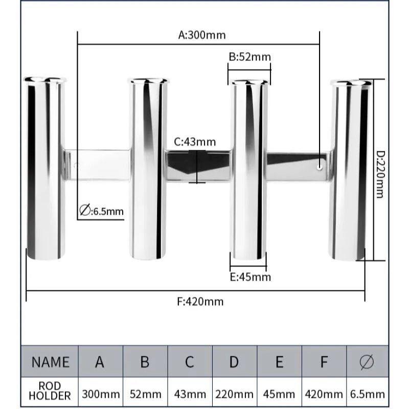 Stainless Steel 4 Tubes Rod ho - đánh giá và giá Fishing Rod Rack